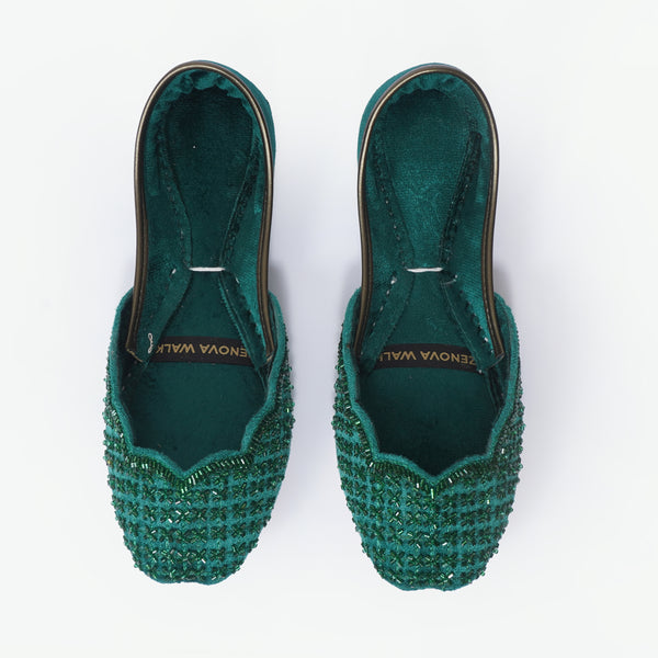 green Fancy Khussa ZW 034