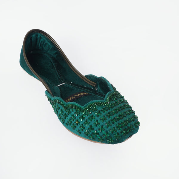 green Fancy Khussa ZW 034