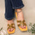 Camira Cut Out Flat Slider In Yellow