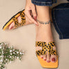 Camira Cut Out Flat Slider In Yellow