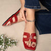 Camira Cut Out Flat Slider In Red